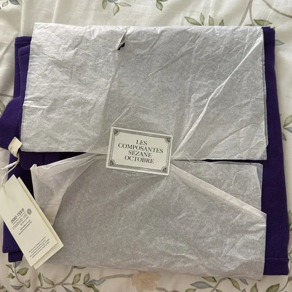 Sezane Loulou Knit Trousers Purple - Size L